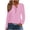 Pink, variant on QTBIUQ Ladie Fashionable Casual Short Sleeved Round Neck Zipper Hooded Thin Hoodie Sweatshirts Black
