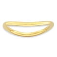 thumbnail image 1 of 925 Sterling Silver Gold Plate Wave Stackable Ring Curved, 1 of 7
