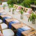thumbnail image 3 of Navy Blue Ombre Cloth Napkins, Farmhouse Modern Gradient Washable and Reusable Dinner Napkins Set of 8, Table Napkin for Kitchen Party Birthday Wedding Hotel Housewarming 20"x20", 3 of 8