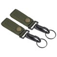 thumbnail image 1 of Unique Bargains Belt Keeper Key Ring, Nylon Webbing Strap Hanging Gear Buckle with Snap Key Holder, Green 2 Pack, 1 of 6