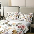 thumbnail image 4 of Erosebridal 100% Cotton Easter Bunny King Duvet Cover,Spring Flowers Comforter Cover Women Teens,Watercolor Floral Rabbit Butterfly Bedding,Cute Pet Animals Quilt Cover Easter Gifts, 4 of 6