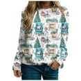 thumbnail image 4 of idosla Oversized Christmas Sweatshirts for Women Funny Tree Print Plus Size Long Sleeve Xmas Shirt Pullover Holiday Tops (Light Gray, S), 4 of 8