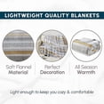 thumbnail image 4 of Elegant Comfort Soft Print Flannel Fleece Bed Blanket, Cozy-Fuzzy Lightweight Bedspread Coverlet, All season Decorative Blanket for Couch, Sofa, Striped Design, King Size, Brea Stripe, 4 of 5