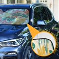 thumbnail image 3 of ALAZA Palm Leaf-d1 Windshield Sun Shade Car Foldable Sun Visor Block UV Rays Protector 55"x27.6", 3 of 8