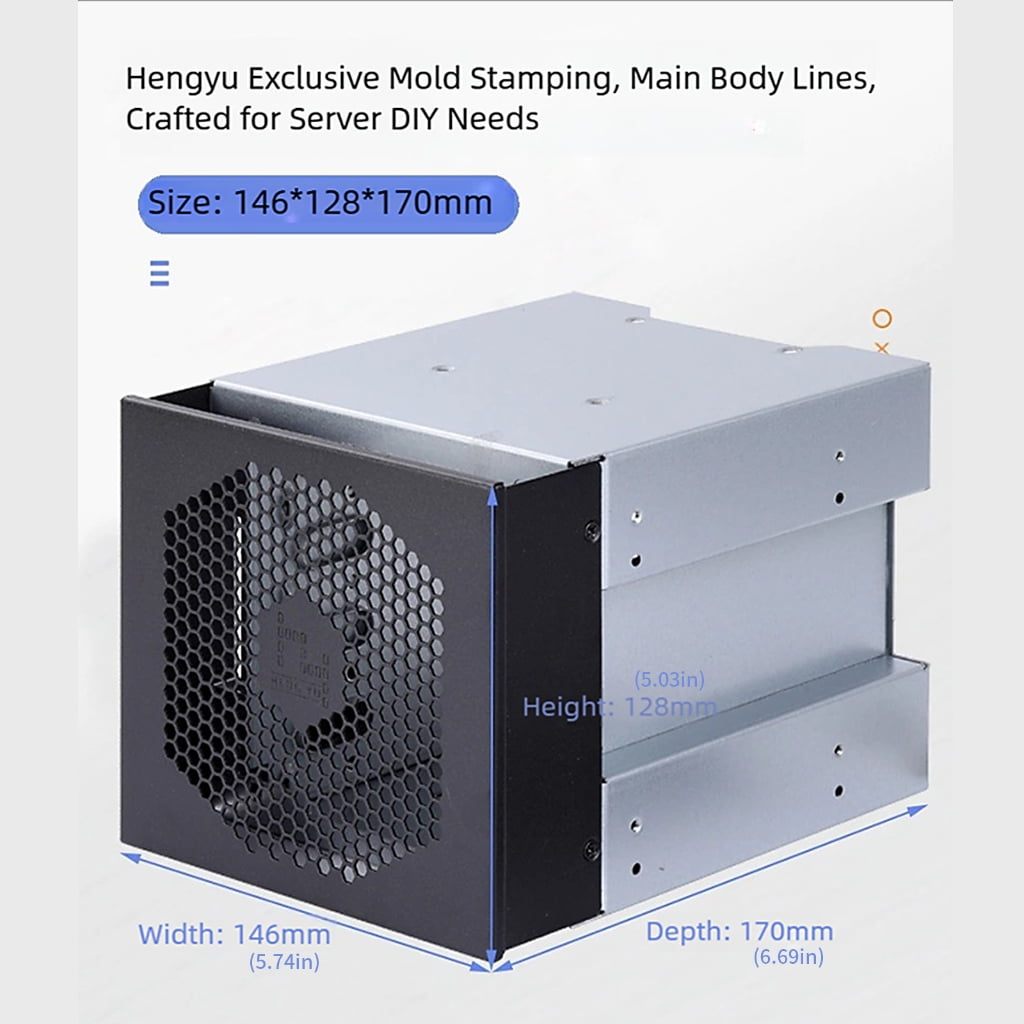 Miiottaa 4 Bay 3.5inch Hard Drive Cage Desktop Computer Case Optically Drive Position