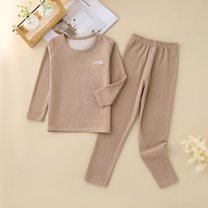 Bxsruta Children's Two-Piece Set, Premium Wool Blend Thermal Underwear Layer, Silk Touch Base Outfit