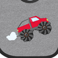 thumbnail image 4 of Inktastic Red Monster Truck Action Boys or Girls Baby Bib, 4 of 4