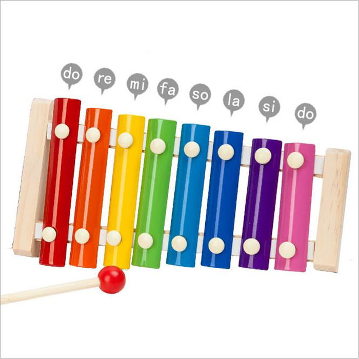 8 tone Xylophone Educational Musical Toy Baby Kids Wooden Initiation Toys 