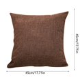 thumbnail image 3 of 18x18 Inch Solid Color Throw Pillow Covers Square Decorative Polyester Cushion Cases for Sofa Couch Bed Chair Living Room Bedroom Farmhouse Rustic Home Decor, 3 of 4