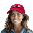 thumbnail image 3 of ACCEHUT MAGA Baseball Cap, Cotton, Red, Unisex, Adjustable, 3 of 7