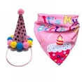 thumbnail image 2 of Pet Cat Dog Happy Birthday Bandana Scarfs and Cute Party Hat for Girls Boys,Cat Birthday Gift Decorations Set with Soft Scarf & Adorable Hat, 2 of 2