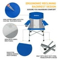 thumbnail image 5 of KingCamp Lightweight Foldable Outdoor Camping Chair, 2 Pack, Blue/Grey, 5 of 12