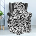 thumbnail image 4 of Black and White Soft Flannel Fleece Throw Blanket, Assortment of Portraits of Happy People Many Ethnicities Sketch Style, Cozy Plush for Indoor and Outdoor Use, 50" x 60", Black White, by Ambesonne, 4 of 5