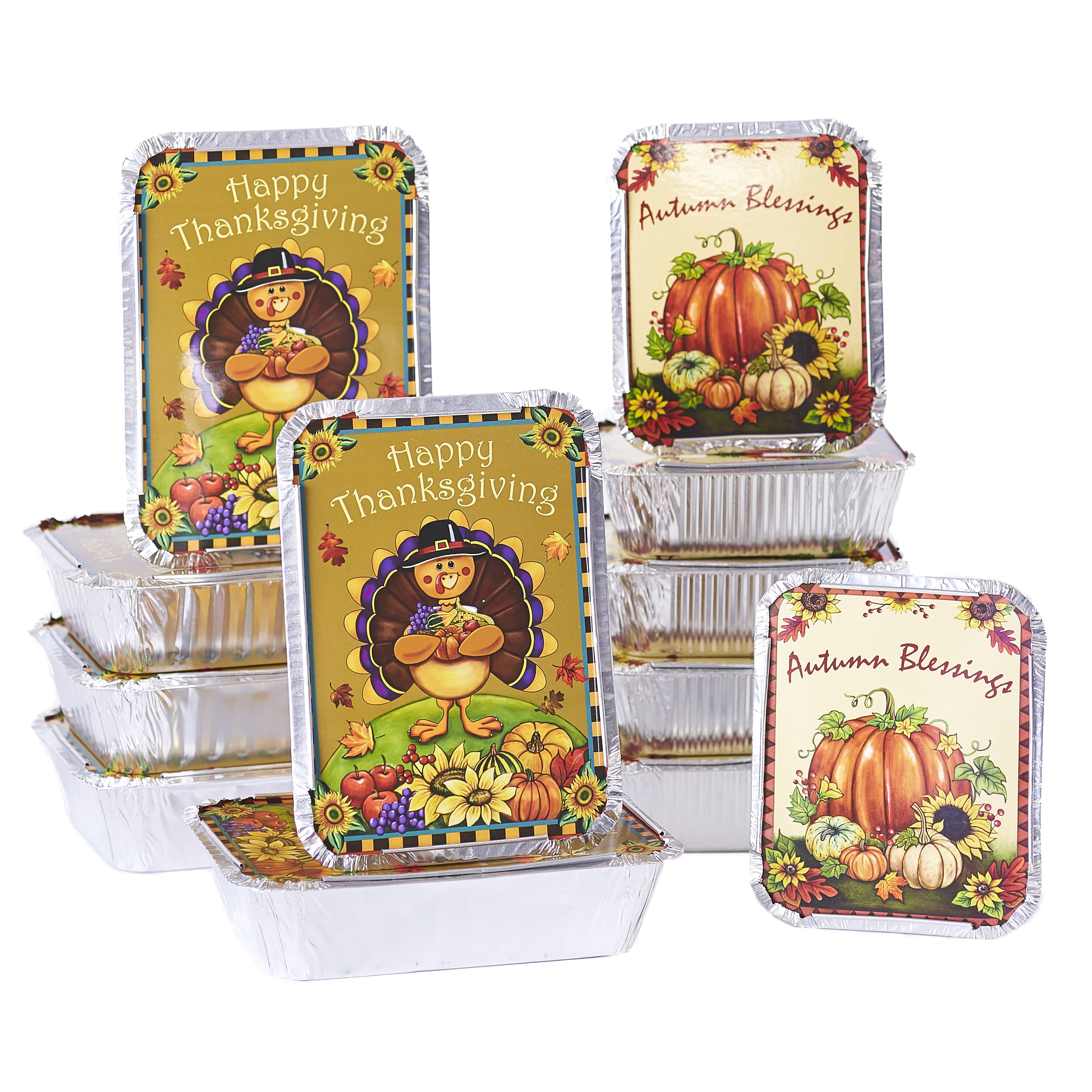 Aluminum Food Storage Containers for Thanksgiving, Halloween, Autumn