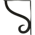 thumbnail image 4 of Ekena Millwork 2"W x 12"D x 15"H Ashford Triple, Wrought Iron Bracket, (Triple center brace), Antiqued Pewter, 4 of 8