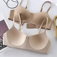 thumbnail image 4 of Bras for Women,Lightweight Wireless Bra Seamless Soft Bra With Removable Pads Push Up Design Comfortable and Breathable,Sports Bras for Women,Beige,M, 4 of 5