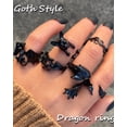 thumbnail image 3 of Juego de anillos ìF ME Gothic Vintage Black Punk Snake Claw 20-30 unidades, 3 of 7
