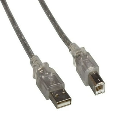 SANOXY Cables and Adapters; 3ft USB2.0 A Male to B Male Cable, Clear