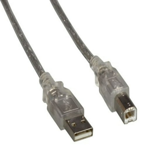 SANOXY Cables and Adapters; 3ft USB2.0 A Male to B Male Cable, Clear