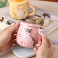thumbnail image 6 of Cat Paw Ceramic Mug with Lid & Spoon, Cute Cat-Themed Drinkware for Coffee & Tea, "Cat Wants Fish" Mug for Home & Office, Gift for Cat Lovers & Animal Enthusiasts, 6 of 8