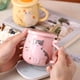 thumbnail image 5 of Bonita taza de gato, taza de cerámica novedosa para café, té y leche con adorable tapa de gatito, artículo con temática de gatos, artículos novedosos para amantes de los gatos, mujeres, adecuados, 5 of 7