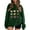 Army Green1, variant on yillto Women Sweatshirts Crewneck Pullover Hearted Printed Long Sleeve Oversized Causal Sweatshirt