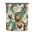 thumbnail image 2 of Coconut Tropical Leaves Airtight Coffee Bean Canister 17oz Food Storage Containers with Lids For Gournd, Tea, Sugar, Flour, Rice, Cereal, Candy Cookie Jar, 2 of 8