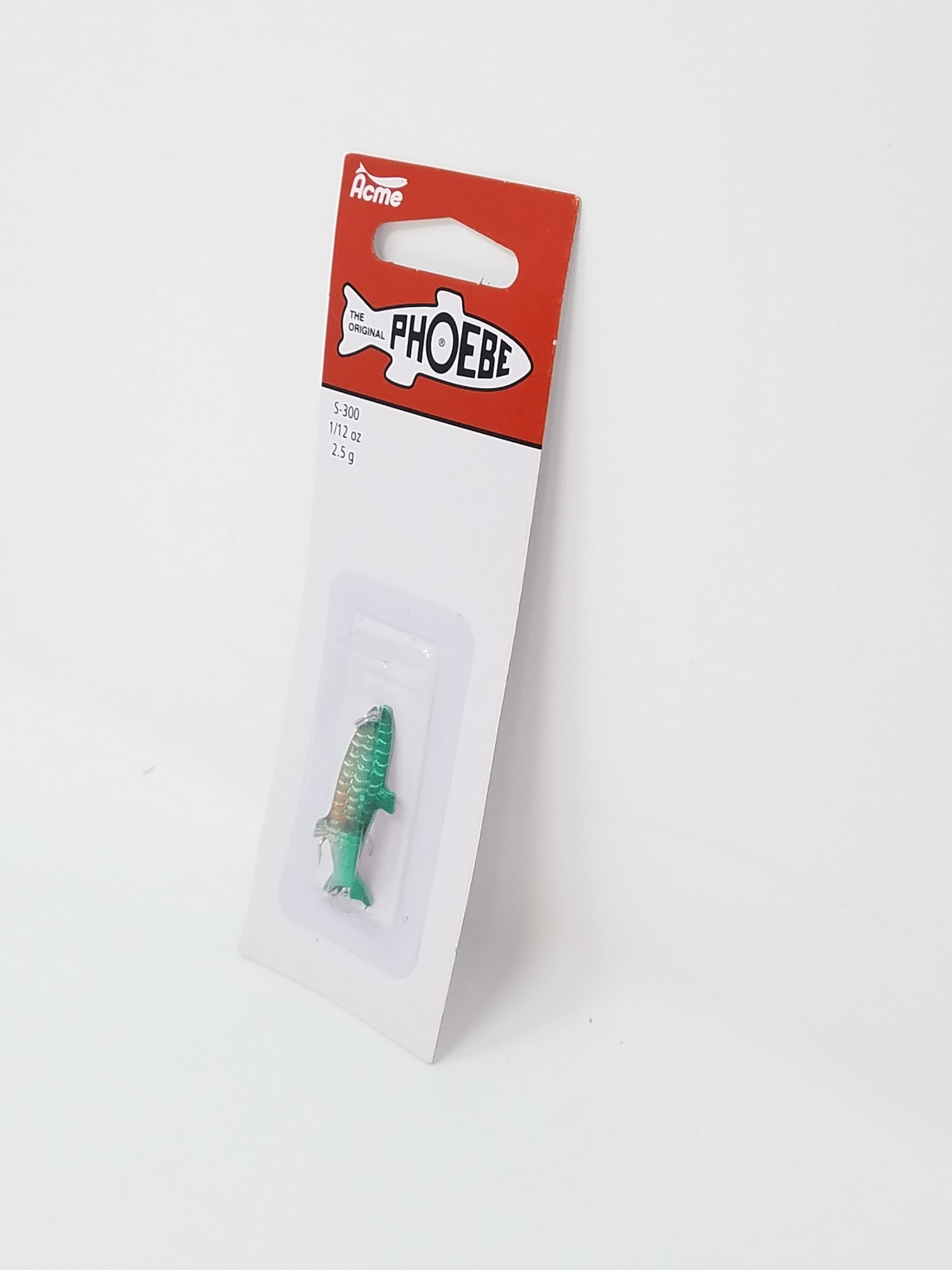 Acme Phoebe Fishing Lure Spoon 1/12 oz. Silver Green