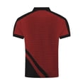 thumbnail image 2 of Fnnxeal Mens Polo Shirts, Collared Big and Tall Shirt Solid Button Summer Casual Red Polo Shirts for Men Size 3XL, 2 of 4