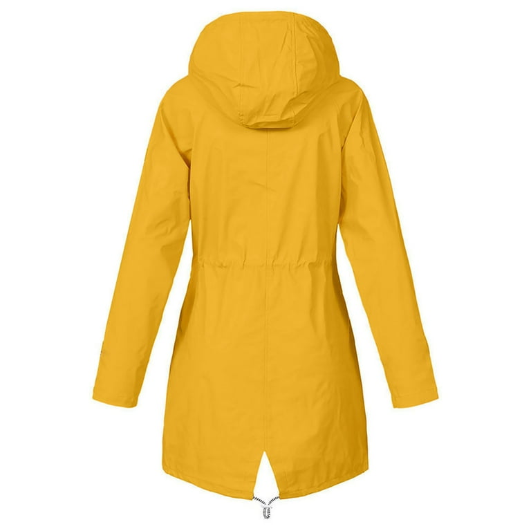 Lightweight yellow rain jacket sale