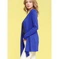 thumbnail image 4 of Made by Johnny Women's Draped Open Front Cardigan M ROYAL_BRITE, 4 of 6