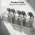 thumbnail image 3 of No Drill Bathroom Suction Storage Box, Suction Cup Bathroom Shelves, No Drill Shower Caddy, Wall Mount Organizer, Suction Storage Holder with Drain Holes, Removable Rack for Kitchen Bathroom, 3 of 7
