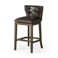 thumbnail image 1 of Maven Lane Hugo Bar Stool in Walnut Finish with Marksman Saddle Vegan Leather, 1 of 6