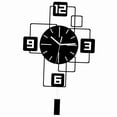 thumbnail image 1 of Reloj de pared con péndulo oscilante, reloj colgante, novedoso, decorativo, moderno, fácil de leer. Negro 25cmx40cm, 1 of 9