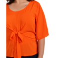 thumbnail image 4 of Blusa detalle de moño Roman Fashion /Tallas Extras, 1832 (Naranja) naranja 36 Roman Fashion BL-GR-1832-NARANJA, 4 of 6