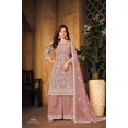 thumbnail image 2 of Pakistani Indian Designer Salwar Kameez Suits Ready to Wear Straight Plazzo Outfits ( Pink, 3XL - 48 ), 2 of 4