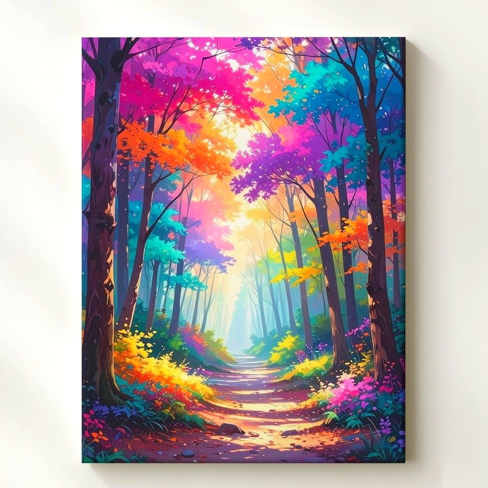 Enchanted Forest Path Wall Art Print Fantasy Decor