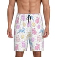 thumbnail image 1 of Fotbe Easter Colorful Rabbit Pantalones Cortos de Pijama para Hombre, Ropa de Dormir, Pantalones de Pijama Cortos para Hombre-4X-Large, 1 of 6