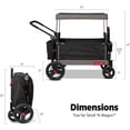 thumbnail image 4 of Radio Flyer Trav'ler Stroll ‘N Wagon Pliables avec Housse de Protection, Noir, 4 of 12