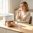 thumbnail image 3 of IPEWLEX Ice Cube Storage Container with Drawer & Scoop – Press-Lid Ice Mold Tray Bin with Slide-Out Drawer for Kitchen, Home, Parties & Chilled Beverages, 3 of 7