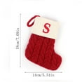 thumbnail image 2 of Nmdmisc Christmas Knitted Stockings with Letter,A to Z Alphabet Embroidered Socks Christmas Pendant Gift Bag,26 Letters Xmas Stocking Decorations,for Family Holiday Party Decor, 2 of 3