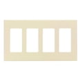 thumbnail image 1 of Leviton 3895463 Almond 4 Gang Polycarbonate Screwless Wall Plate Rocker, 1 of 1