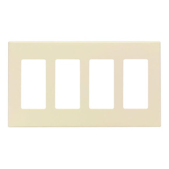 Leviton 3895463 Almond 4 Gang Polycarbonate Screwless Wall Plate Rocker