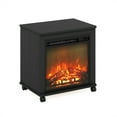 thumbnail image 5 of Furinno Jensen Electric Fireplace End Table with Wheels, Americano, 5 of 9