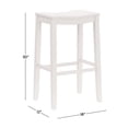 thumbnail image 2 of Hillsdale Furniture Fiddler Backless Saddle Bar Stool, White, 2 of 9