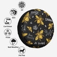 thumbnail image 6 of Kll Hohey Bee Golden Embroidery Tire Cover,Universal Wheel Tire Cover For Trailer, Rv, Suv, Truck,Camper And Many Vehicle,(15 Inch), 6 of 7