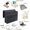 thumbnail image 5 of Frogued Multi Pockets Bedside Phone Tablet Book Magazine Storage Bag Hanging Organizer (Black), 5 of 8