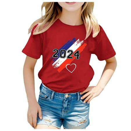 

Girls T Shirts Toddler Boys Prints Short Sleeve Prints Girls Shirts