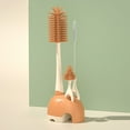 thumbnail image 5 of Silicone Bottle Brush Set with Stand, 360° Rotating Silicone Bottle Cleaning Brush Cleaner Set, Long Handle 3 in 1 multipurpose Silicone Baby Bottle Straw Cleaner Brush, 5 of 5