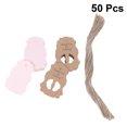 thumbnail image 5 of OUNONA  50 Pcs Baby Shower Thank You Tags Decorations Guests Newborn Boy Pink, 5 of 8